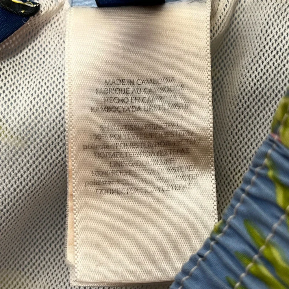 Polo Ralph Lauren‎ Mens Blue Hibiscus Floral Tropical Swim Trunks Board Shorts